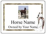 2228 Custom Personalised Horse Photo Name Stable Metal Aluminium Sign Plaque