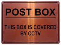 1135 POST BOX THIS BOX IS COVERED BY CCTV Metal Aluminium Sign Plaque House Door