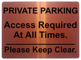 1056 PRIVATE PARKING Keep Clear Metal Aluminium Plaque Sign Door Gate House Office