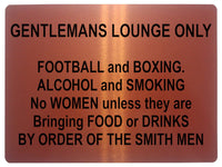 1010 GENTLEMANS LOUNGE ONLY Funny Metal Aluminium Plaque Sign Door Wall House