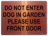 1044 DO NOT ENTER PLEASE USE FRONT DOOR Metal Aluminium Plaque Sign Door Gate