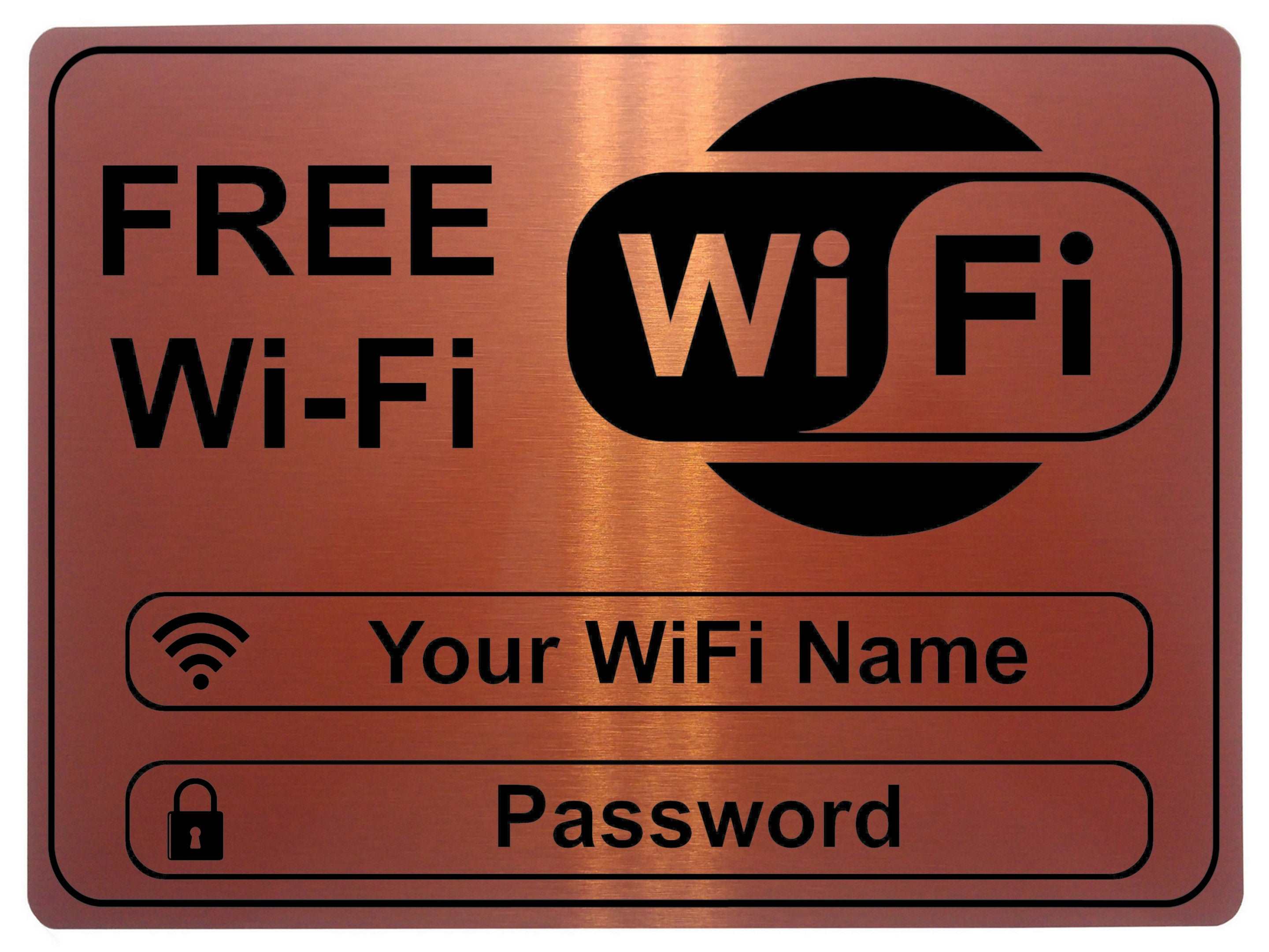 1109 WIFI Custom Personalised Cafe Pub Bar Hotel Business Metal Plaque Wall Sign