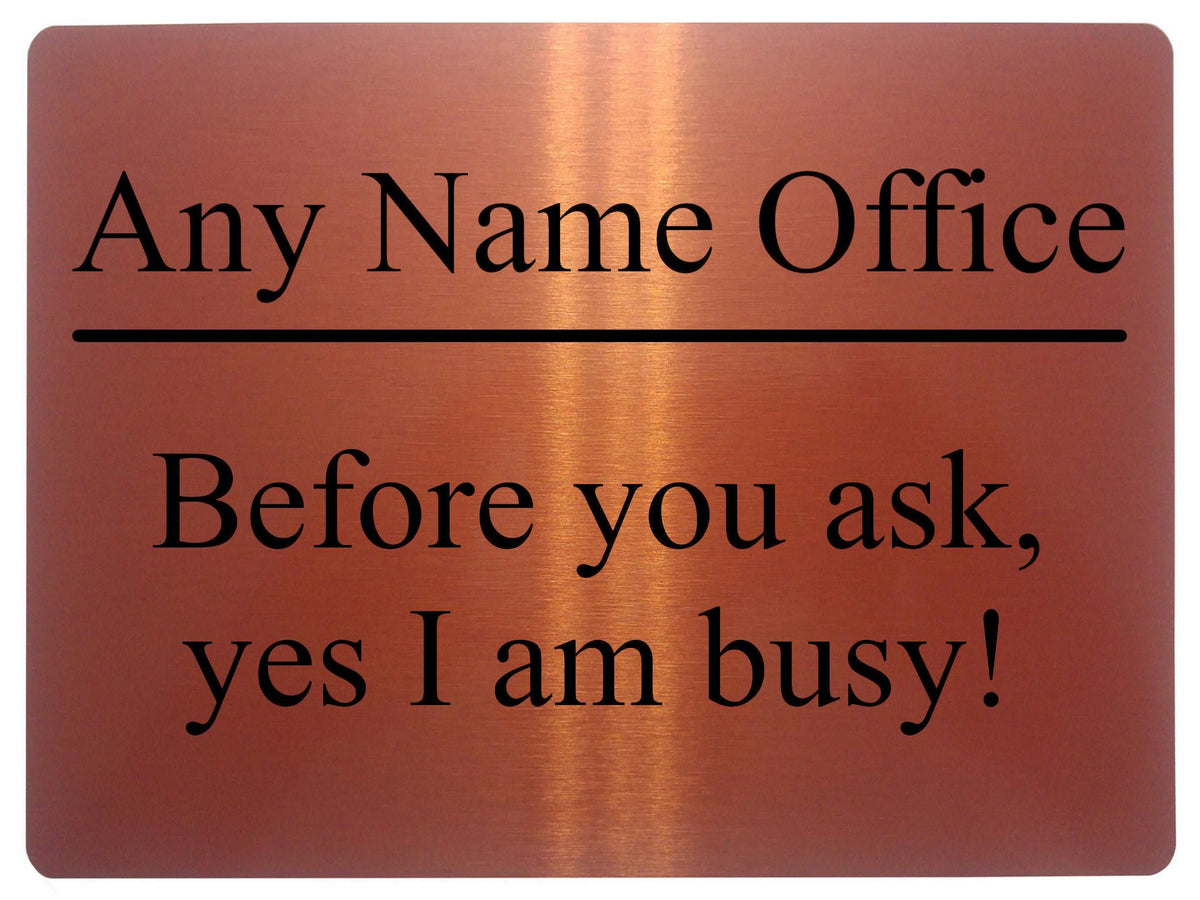 1200 Custom Personalised Office Name Funny Metal Aluminium Sign Plaque Door House