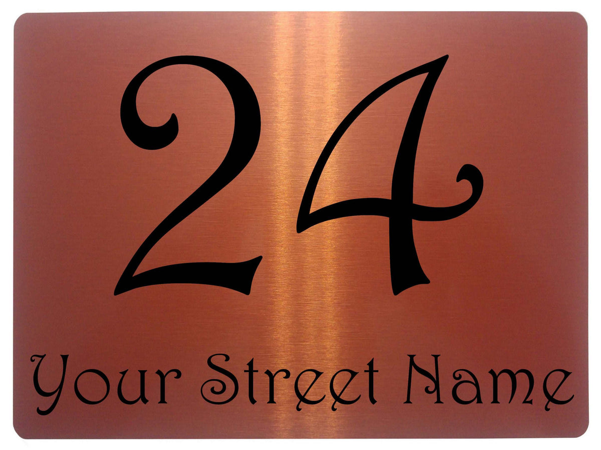 1089 Custom Personalised Address Metal Aluminium Sign Plaque Door Gate House Office