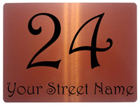 1089 Custom Personalised Address Metal Aluminium Sign Plaque Door Gate House Office