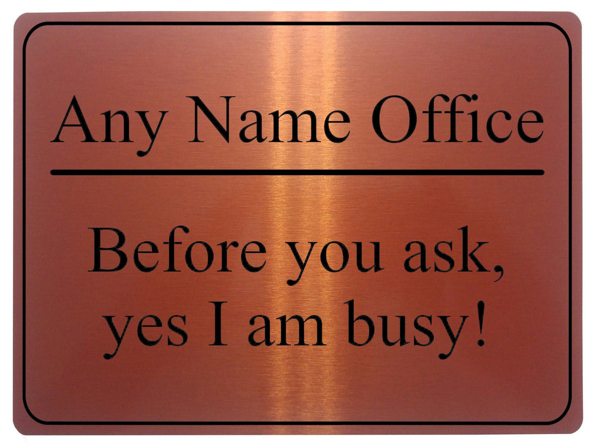 1201 Custom Personalised Office Name Funny Metal Aluminium Sign Plaque Door House