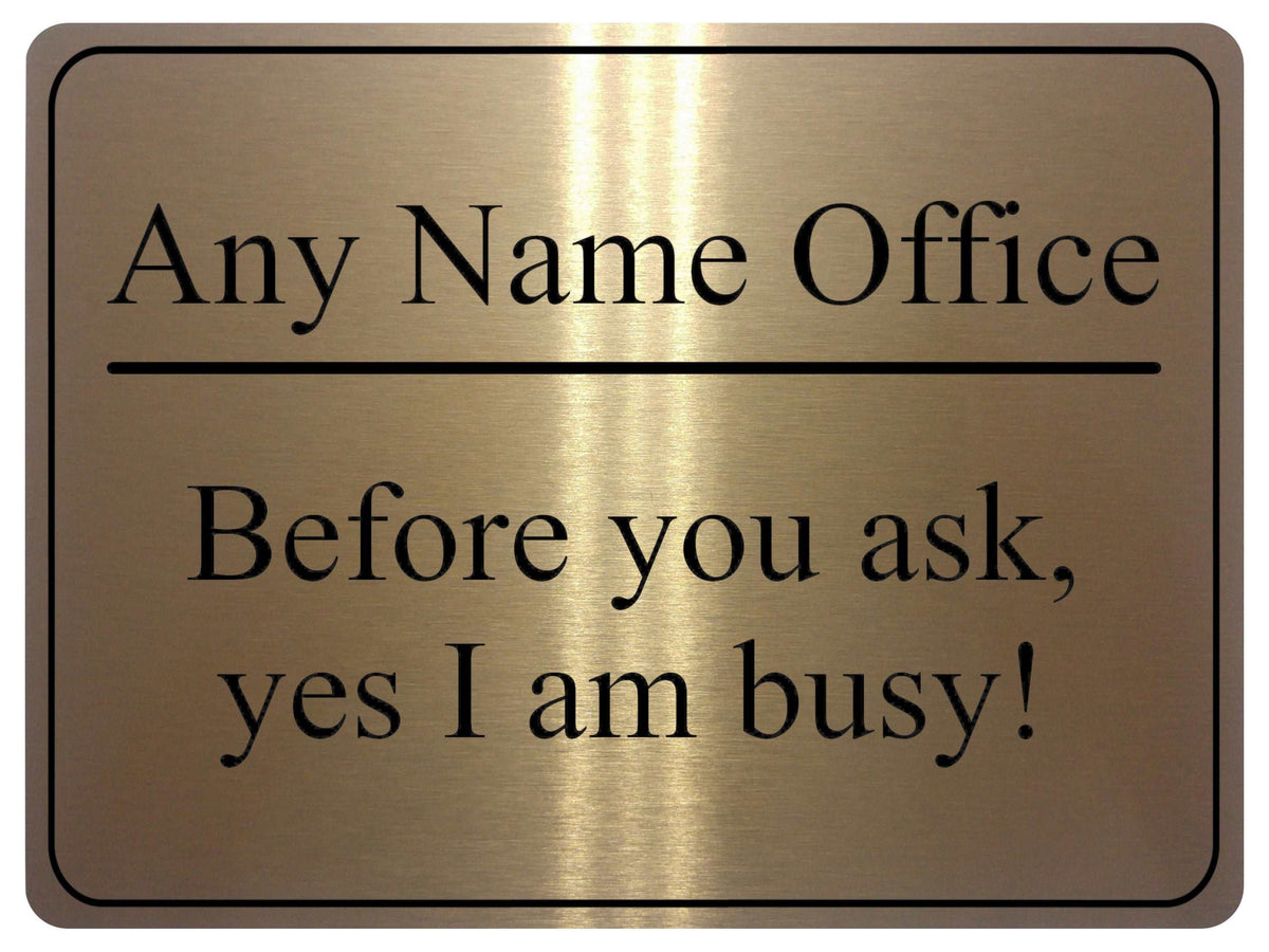 1201 Custom Personalised Office Name Funny Metal Aluminium Sign Plaque Door House