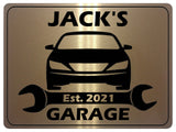 1067 Custom Personalised Name's GARAGE Car Metal Aluminium Sign Plaque Door Wall