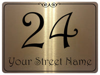 1090 Custom Personalised Address Metal Aluminium Sign Plaque Door Gate House Office