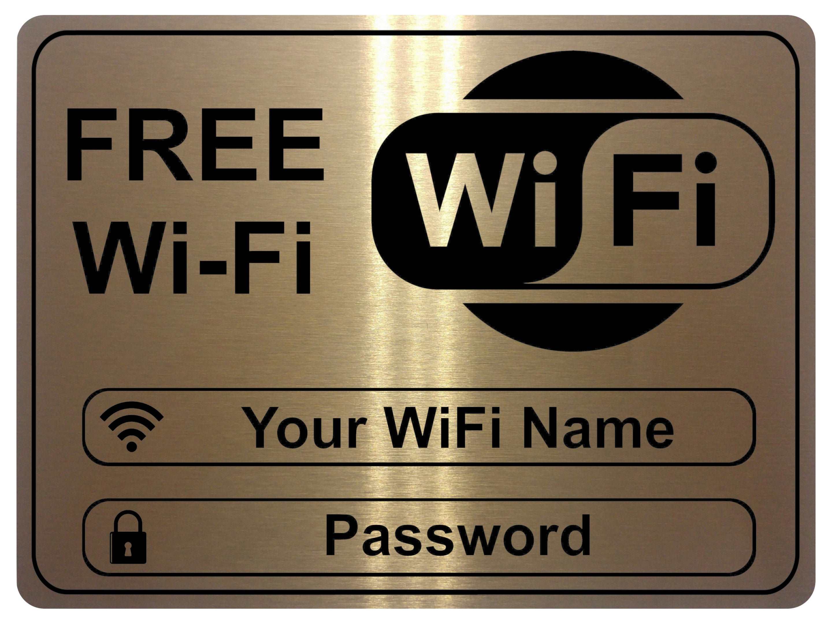 1109 WIFI Custom Personalised Cafe Pub Bar Hotel Business Metal Plaque Wall Sign