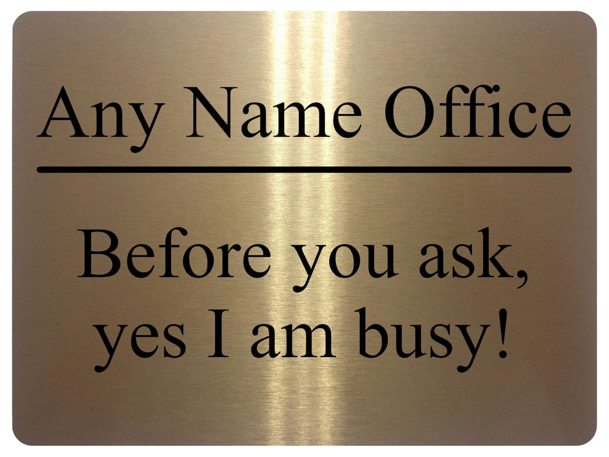 1200 Custom Personalised Office Name Funny Metal Aluminium Sign Plaque Door House