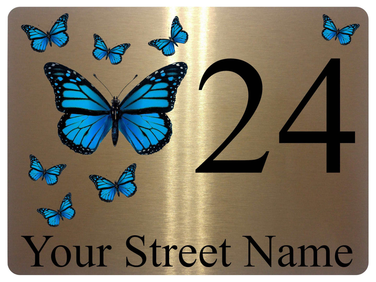 1110 Custom Personalised Address Metal Aluminium Sign Plaque Door Gate House Office