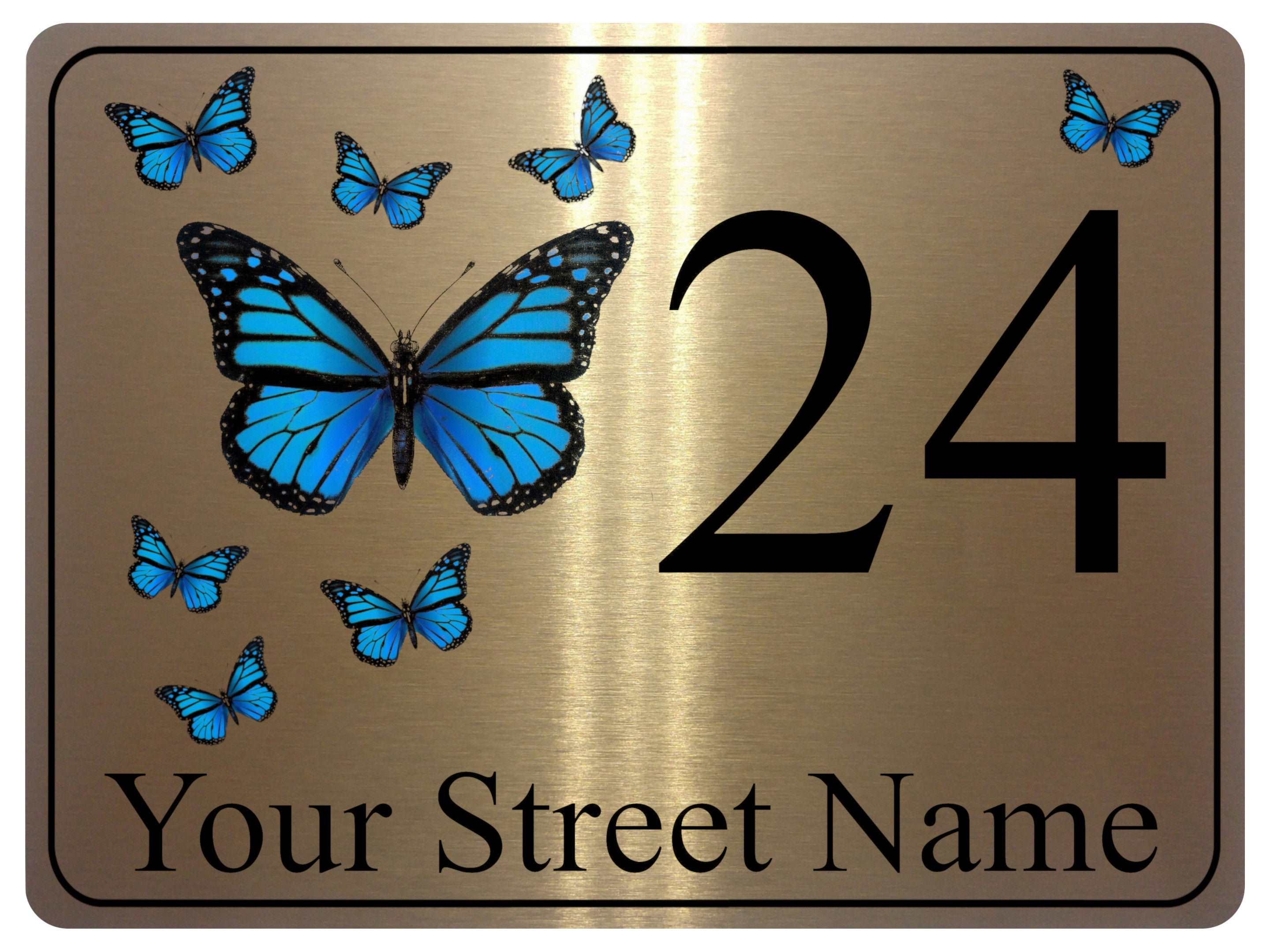 1111 Custom Personalised Address Metal Aluminium Sign Plaque Door Gate House Office