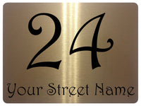 1089 Custom Personalised Address Metal Aluminium Sign Plaque Door Gate House Office