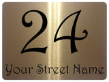 1089 Custom Personalised Address Metal Aluminium Sign Plaque Door Gate House Office