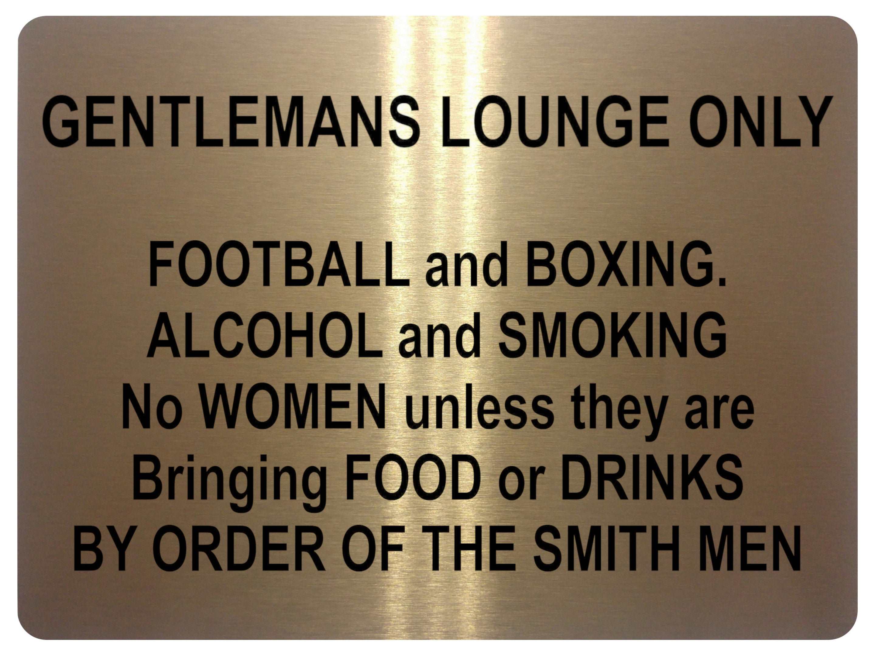 1010 GENTLEMANS LOUNGE ONLY Funny Metal Aluminium Plaque Sign Door Wall House