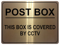 1135 POST BOX THIS BOX IS COVERED BY CCTV Metal Aluminium Sign Plaque House Door