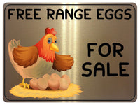 1097 FREE RANGE EGGS FOR SALE Farm Metal Aluminium Plaque Sign Door Gate House