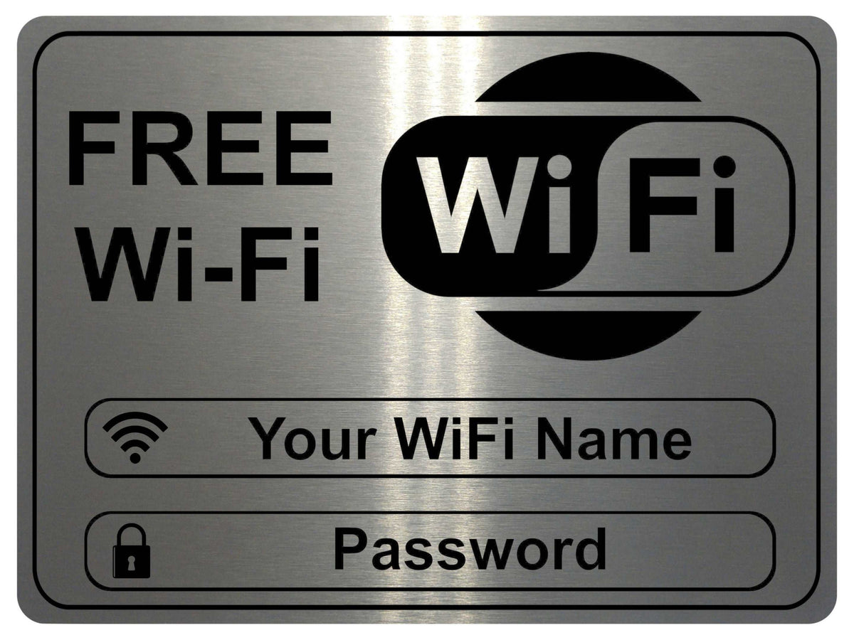 1109 WIFI Custom Personalised Cafe Pub Bar Hotel Business Metal Plaque Wall Sign
