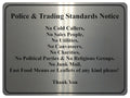 1243 Notice No Cold Callers Metal Aluminium Plaque Sign Door Gate House Office