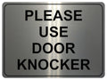 1155 PLEASE USE DOOR KNOCKER Metal Aluminium Plaque Sign House Office Shop