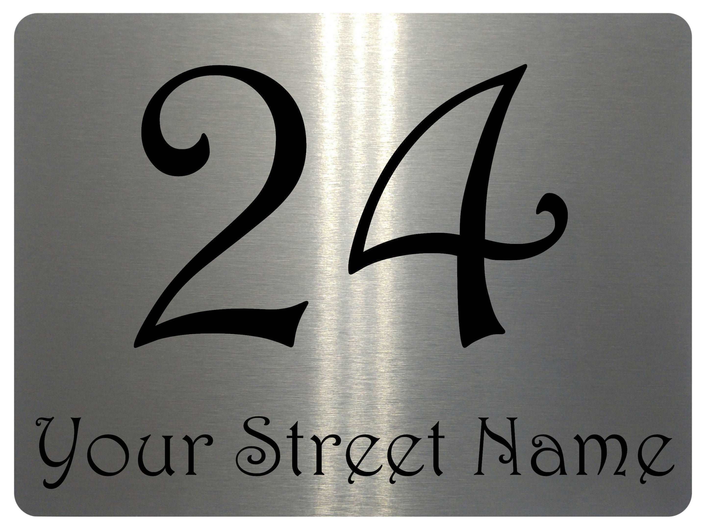 1089 Custom Personalised Address Metal Aluminium Sign Plaque Door Gate House Office