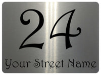 1089 Custom Personalised Address Metal Aluminium Sign Plaque Door Gate House Office