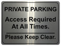 1057 PRIVATE PARKING Keep Clear Metal Aluminium Plaque Sign Door Gate House Office