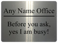 1200 Custom Personalised Office Name Funny Metal Aluminium Sign Plaque Door House