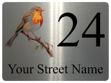 2269 Custom Personalised Address Robin Door Gate Metal Aluminium Sign Plaque