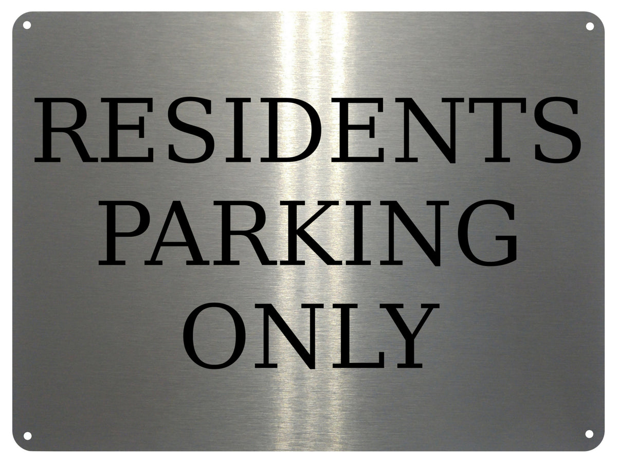 2257 RESIDENTS PARKING ONLY Gate Door Metal Aluminium Plaque Sign