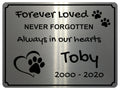 2301 Custom Personalised Memorial Pets Dog Cat Metal Aluminium Sign Plaque