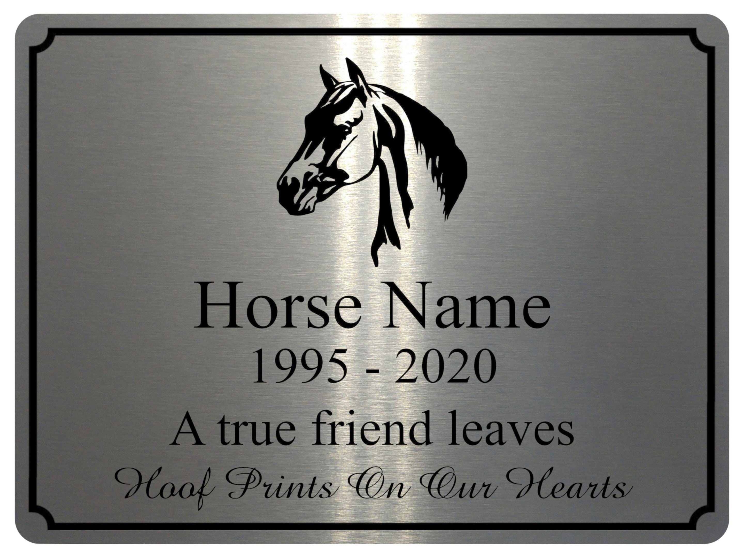 2290 Custom Personalised Memorial Horse Pony Metal Aluminium Sign Plaque