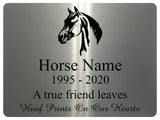 2289 Custom Personalised Memorial Horse Pony Metal Aluminium Sign Plaque