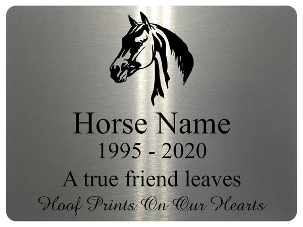 2289 Custom Personalised Memorial Horse Pony Metal Aluminium Sign Plaque