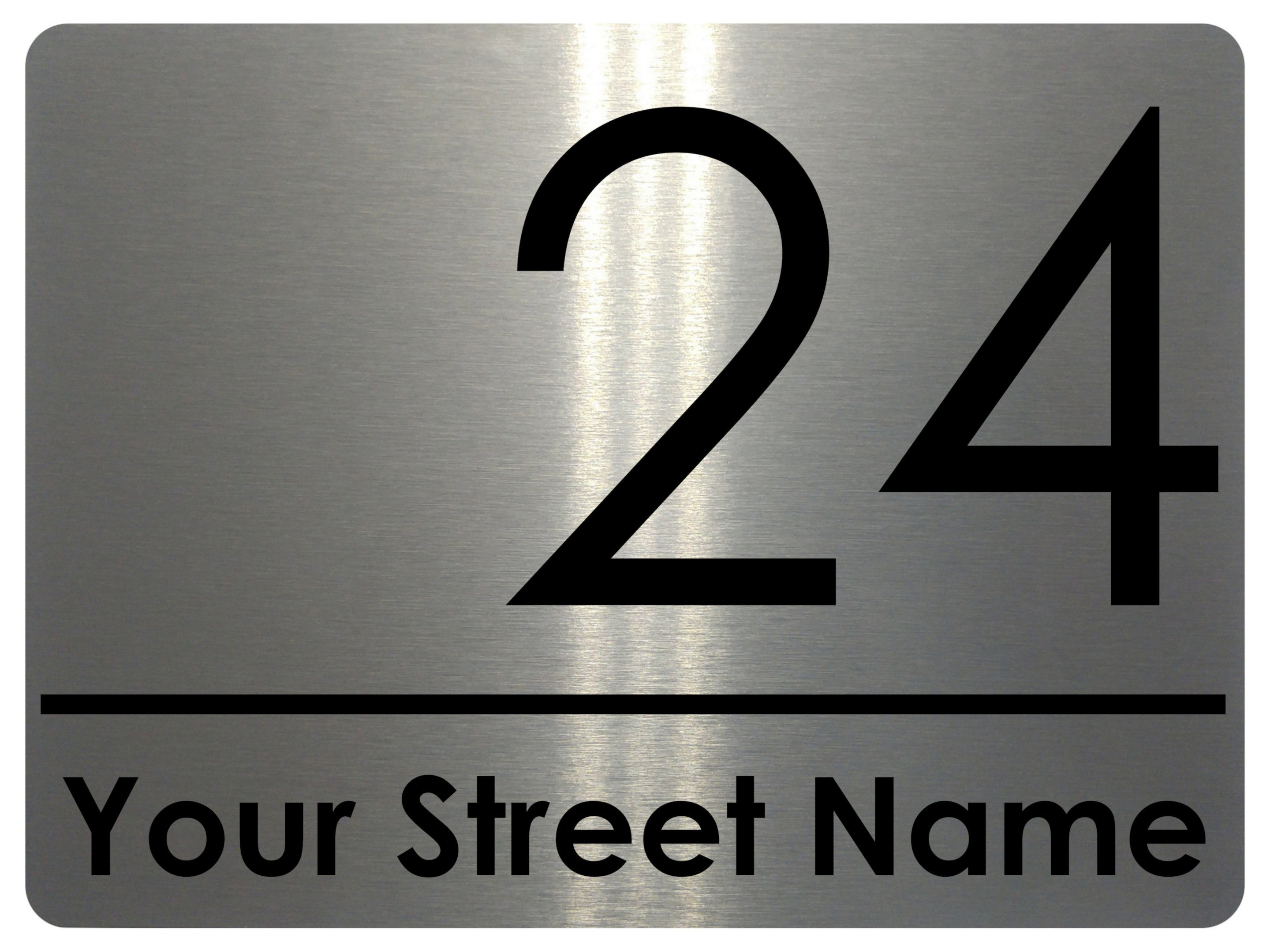 UV063 Custom Personalised Address Metal Aluminium Plaque Sign Door Gate A4