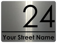 UV063 Custom Personalised Address Metal Aluminium Plaque Sign Door Gate A4