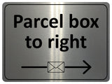 2202 Parcel box to right Door Gate House Letters Metal Aluminium Plaque Sign