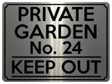 1932 Personalised PRIVATE GARDEN Number KEEP OUT Metal Aluminium Sign Plaque