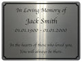 2292 Custom Personalised Memorial Funeral Grave Metal Aluminium Sign Plaque