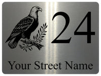 2276 Custom Personalised Address Eagle Door Gate Metal Aluminium Sign Plaque