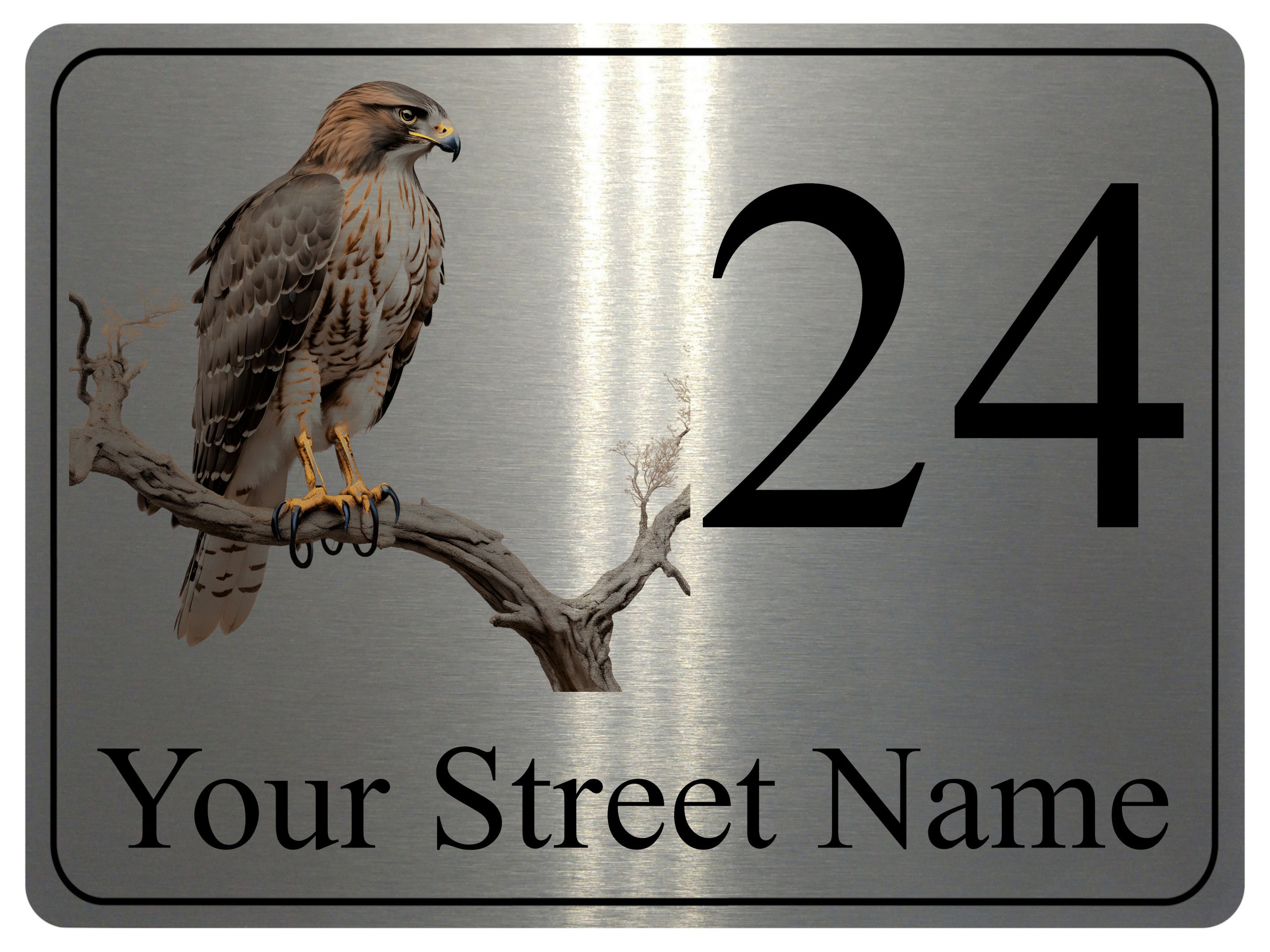 2281 Custom Personalised Address Eagle Door Gate Metal Aluminium Sign Plaque