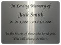 2291 Custom Personalised Memorial Funeral Grave Metal Aluminium Sign Plaque