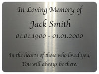 2291 Custom Personalised Memorial Funeral Grave Metal Aluminium Sign Plaque