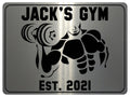1219 Custom Personalised GYM Metal Aluminium Sign Plaque Door Gate Wall Fitness