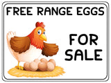 1097 FREE RANGE EGGS FOR SALE Farm Metal Aluminium Plaque Sign Door Gate House