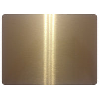 Customise Sign Here Brushed Gold Aluminium Plaque