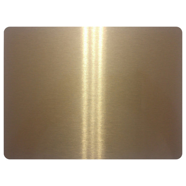 Customise Sign Here Brushed Gold Aluminium Plaque