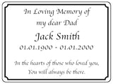 2294 Custom Personalised Memorial Funeral Grave Metal Aluminium Sign Plaque