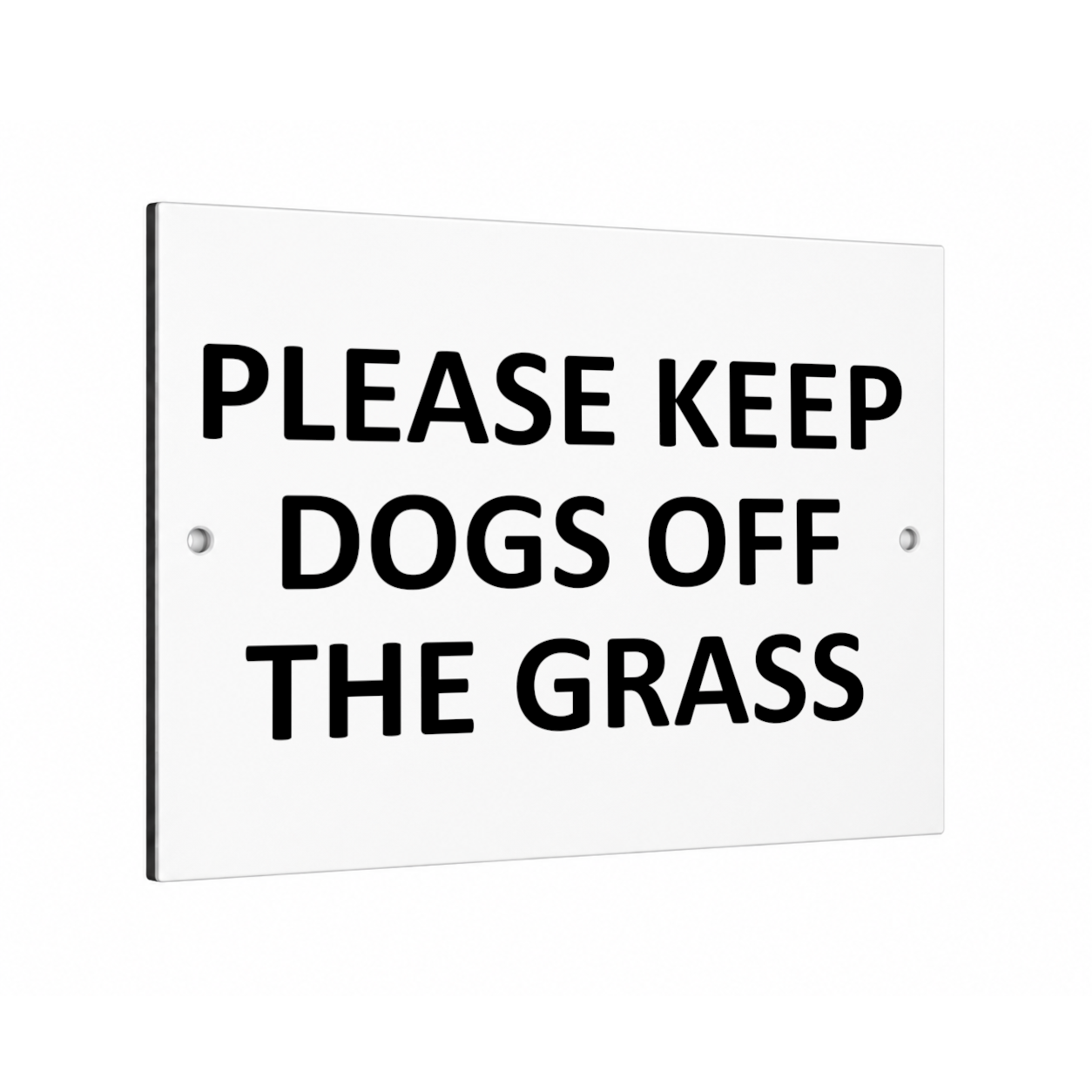 B235 PLEASE KEEP DOGS OFF THE GRASS Metal Aluminium Composite Plaque Sign Lawn